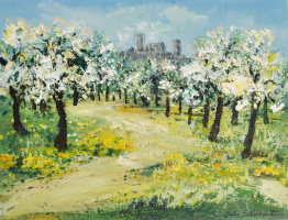 Peter Seharsch, Kirschblüten mit Burg