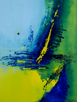Bernd Raab, Abstrakt Gelb I, Acryl, 80 x 60 cm
