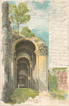 Postkarte Kirchenruine