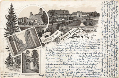 Postkarte Gruß vom Kloster Arnsburg